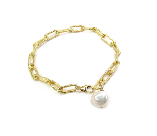 Chunky Pearl Charm Bracelet